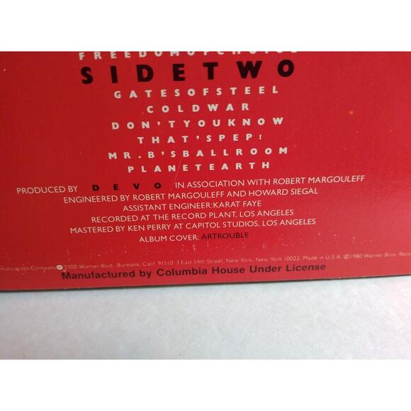 Devo Freedom Of Choice Vinyl LP Record Album New Wave Synth-Pop 1980 CLUB Ed. - Picture 4 of 4